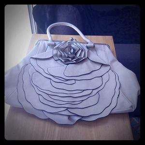 Cream colored floral bag